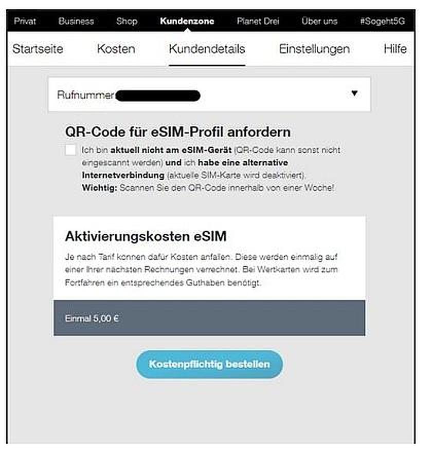 Schritt 7: QR-Code kostenpflichtig bestellen