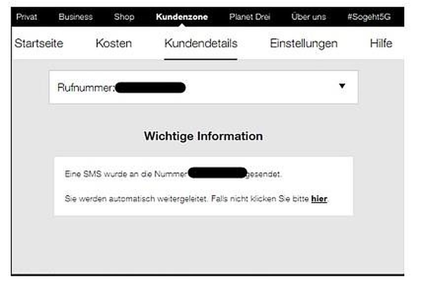 Schritt 5: Wichtige Information / Weiterleitung